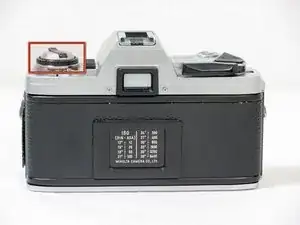 Removing Minolta X-370 Film Winding Lever