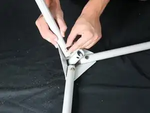 Assembling Parabolic Solar Cooker Tripod Base Stand