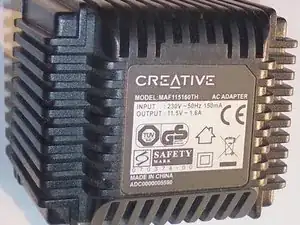 creative ac adapter model maf115160th