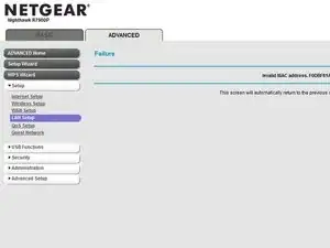 Solved: Netgear Address Reservation - Invalid MAC Address [Workaround]