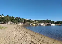 View of the beach at Åros