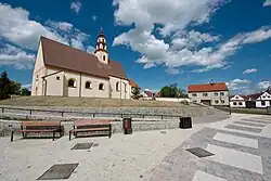 Town square with the Church of Saint Nicholas