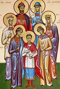 Icon of the Romanov Tsar family.