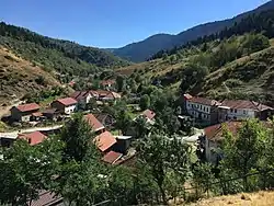 Panoramic view of the village Vrben