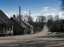 Village street in Skrudaliena