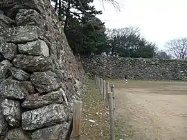 Surviving stone walls