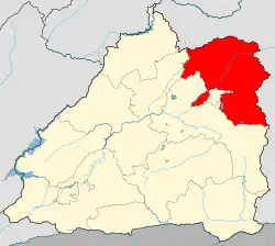 Location of the town region in Mangshi