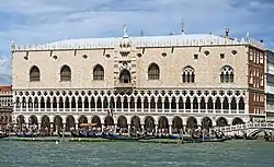 The Doge's Palace, residence of the Doge and seat of the Venetian government.