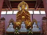 Vairocana statue in Sam Poh Wan Futt Chi, a Chinese Buddhist temple in Cameron Highlands, Pahang, Malaysia.