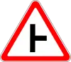 Side road without priority to the right