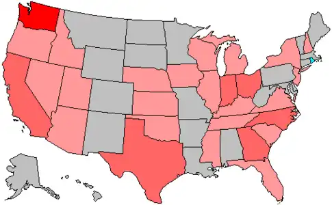 Net changes to U.S. House seats after the 1994 elections