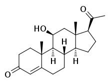 11β-hydroxyprogesterone molecular structure