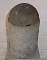 The lead-coated shell used by the gun