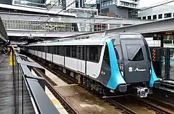 An Alstom Metropolis approaching Kellyville station