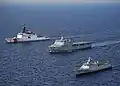 KRI Iskandar Muda, KRI Banda Aceh, and  USCGC Waesche in Java Sea on 6 Jun 2012.