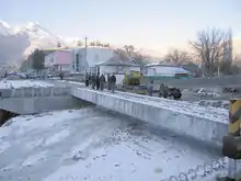 Image 4Chinese workers build a bridge on the road between Dushanbe and Khujand, 2007 (from Transport in Tajikistan)