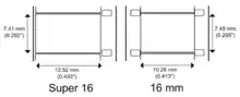 16mm film common formats