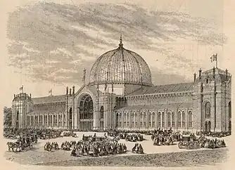 1862 international exhibition, western elevation view