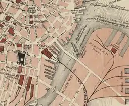 Detail of 1883 map of Boston, showing Congress St. and vicinity