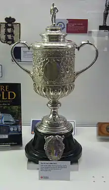 The oldest surviving FA Cup trophy (1896-1910).