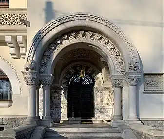 Door of the Laurențiu and Louise Steinebach House, Bucharest, by Alfred Popper, 1915-1916