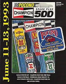 The 1993 Champion Spark Plug 500 program cover.