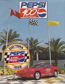 The 1993 Pepsi 400 program cover.