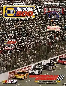 The 1998 NAPA Autocare 500 program cover.