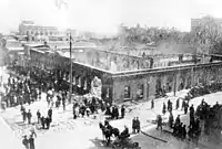 Ruins of the editorial office of the Kaspi newspaper on Nikolayevskaya Street (present-day Istiglaliyyat Street)