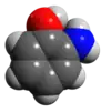 Space filling model of 2-aminophenol