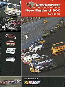 The 2002 New England 300 program cover