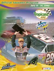 The 2002 Tropicana 400 program cover.