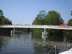 The bridge from the river, looking upstream