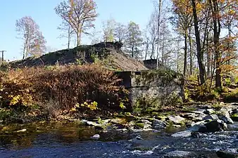 Former railway bridge over the Rahin River towards the Saint-Charles shaft.