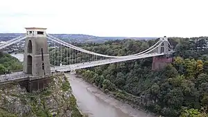 The Clifton Suspension Bridge.