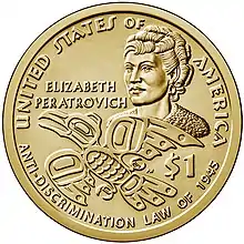 2020 reverse, designed by Phebe Hemphill featuring Elizabeth Peratrovich