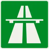 Motorway sign in Slovakia