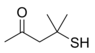 Chemical structure of 4-mercapto-4-methylpentan-2-one