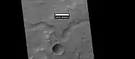 Channel on floor of crater, as seen by HiRISE under HiWish program