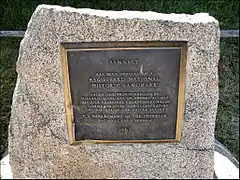 Historic landmark plaque