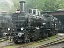 Steam locomotive 434.1100 in railway museum, Lužná u Rakovníka. OBB class 156, BBO class 270