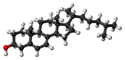 Ball-and-stick model of 7-dehydrocholesterol