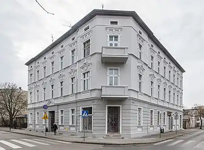 Renovated building, corner view