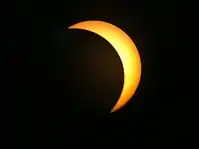 Ellicott City, Maryland shortly before maximum eclipse (~80%)