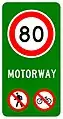 (A41-4) Motorway Begins (80 km/h speed limit)