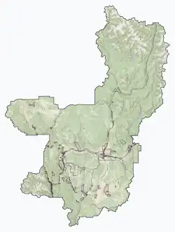 Lytton wildfire is located in Thompson-Nicola Regional District