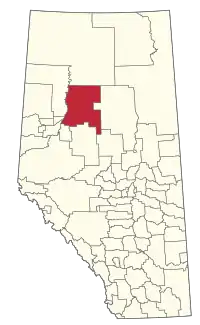 Location within Alberta