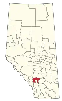 Location within Alberta