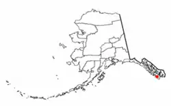 Location of Waterfall, Alaska