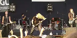 Lake of Tears at ProRock 2009 in Ukraine.From left to right: Fredrik Jordanius, Mikael Larsson, Johan Oudhuis and Daniel Brennare.